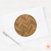 Ontwerp van houten vloervloer ronde sticker (Envelop)