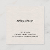 Ontwerp van houtextuur vierkante visitekaartje (Achterkant)