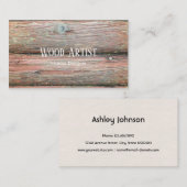 Ontwerp van houtextuur visitekaartje (Voorkant / Achterkant)