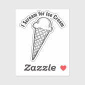 Ontwerp van ijsje Vinyl Sticker (Vel)