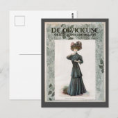  ontwerp van illustratie van Mode  dame Briefkaart (Voorkant / Achterkant)