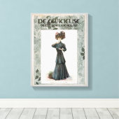  ontwerp van illustratie van Mode  dame Canvas Afdruk (Insitu (Houten vloer))