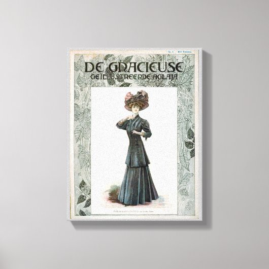  ontwerp van illustratie van Mode  dame Canvas Afdruk (Voorkant)