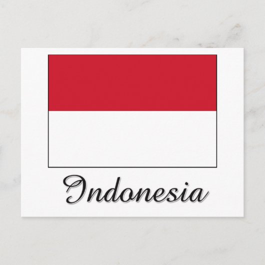 Ontwerp van Indonesische vlag Briefkaart (Voorkant)