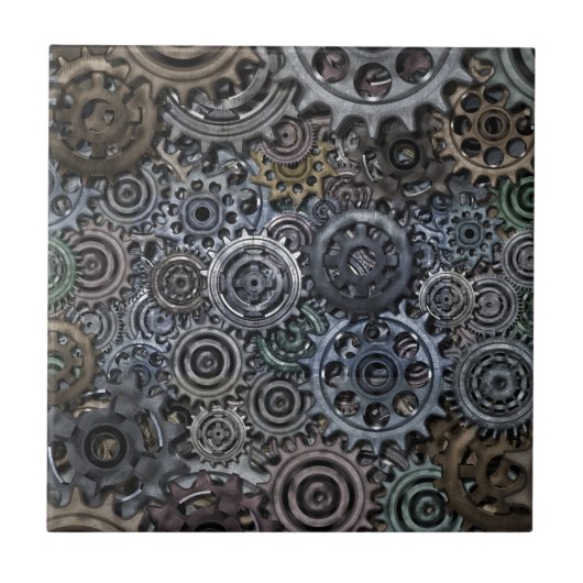 Ontwerp van industrieel metaal tegeltje (Voorkant)