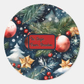  ontwerp van inpakpapier ronde sticker (Voorkant)