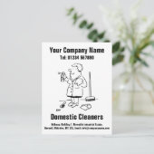 Ontwerp van interne Cartoon voor schoonmaken om uw Briefkaart (Staand voorkant)