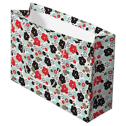 Ontwerp van Japanse patronen Groot Cadeauzakje (Voorkant Gekanteld)