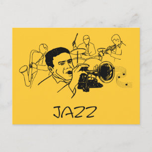 Ontwerp van JAZZ-muzikant Briefkaart