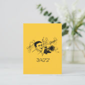 Ontwerp van JAZZ-muzikant Briefkaart (Staand voorkant)