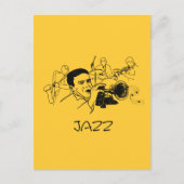Ontwerp van JAZZ-muzikant Briefkaart (Voorkant)