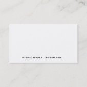 Ontwerp van JAZZ-muzikant Visitekaartje (Achterkant)