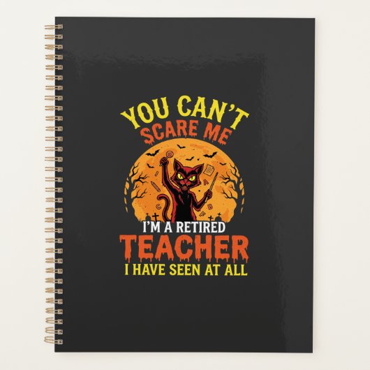 Ontwerp van kat op Halloweenpompoen voor gepension Planner (Voorkant)