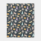 Ontwerp van katten- en vloerkleppen fleece deken (Voorkant)