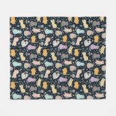 Ontwerp van katten- en vloerkleppen fleece deken (Voorkant (Horizontaal))