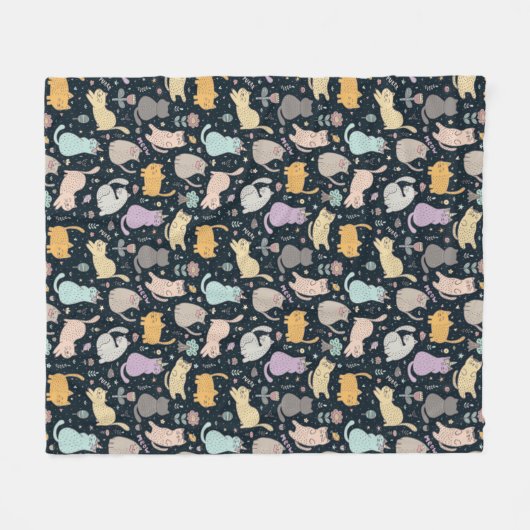 Ontwerp van katten- en vloerkleppen fleece deken (Voorkant (Horizontaal))