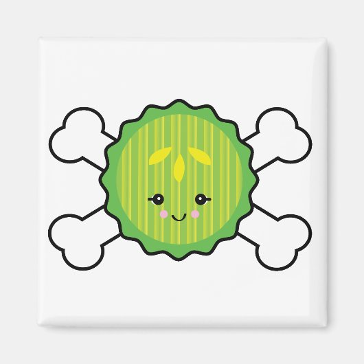 ontwerp van kawaii - handpalm en dwarsbeenderen magneet (Voorkant)