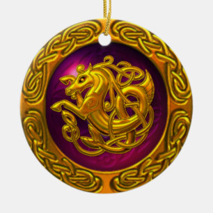 Ontwerp van Keltische paarden Keramisch Ornament