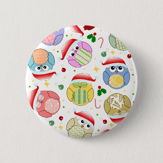 Ontwerp van kerstbezit ronde button 5,7 cm (Voorkant)