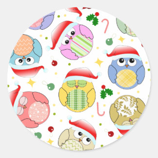 Ontwerp van kerstbezit ronde sticker