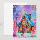 Ontwerp van kerstbrood 7 kerstkaart (Voorkant / Achterkant)