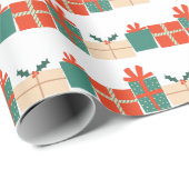 Ontwerp van kerstcadeaus cadeaupapier (Rol Hoek)