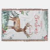 Ontwerp van kerstherten winterbladertypografie deken (Voorkant)