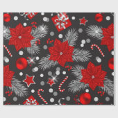 Ontwerp van kerstversieringspatroon cadeaupapier (Vlak)