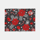 Ontwerp van kerstversieringspatroon fleece deken (Voorkant (Horizontaal))