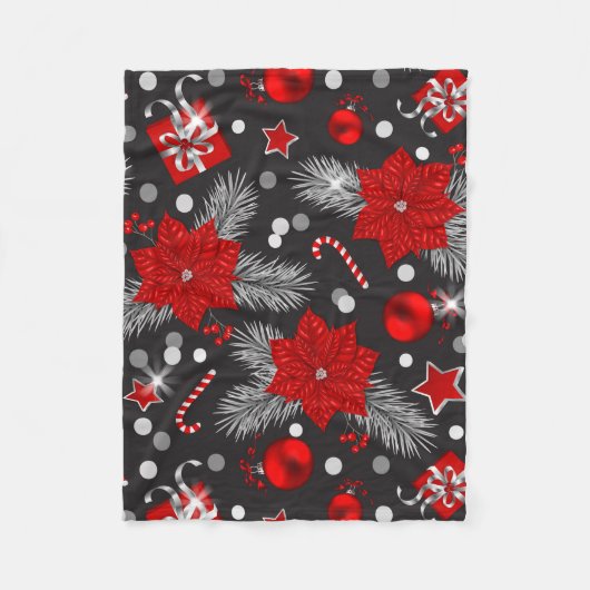 Ontwerp van kerstversieringspatroon fleece deken (Voorkant)