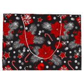 Ontwerp van kerstversieringspatroon groot cadeauzakje (Achterkant)