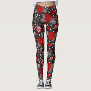 Ontwerp van kerstversieringspatroon leggings