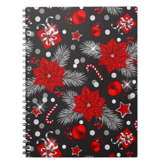 Ontwerp van kerstversieringspatroon notitieboek (Voorkant)