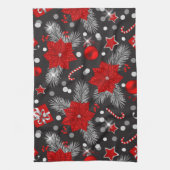 Ontwerp van kerstversieringspatroon theedoek (Verticaal)