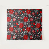 Ontwerp van kerstversieringspatroon wandkleed (Voorkant (horizontaal))