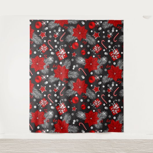 Ontwerp van kerstversieringspatroon wandkleed (Voorkant)