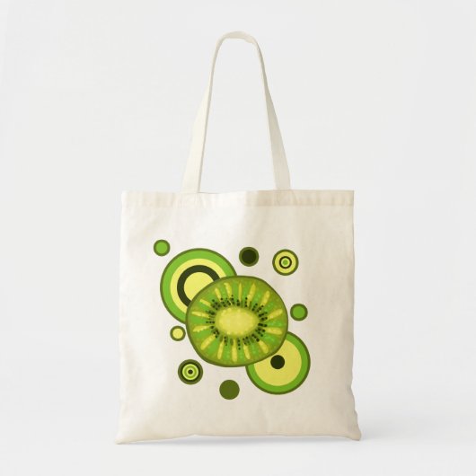 Ontwerp van Kiwi Slice-cirkels Tote Bag (Voorkant)