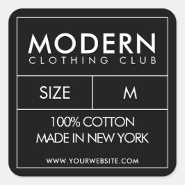Ontwerp van kleding neklabelstickers vierkante sticker