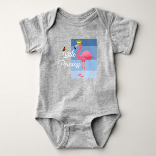 Ontwerp van kleine prinses roze flamingo - baby tr romper