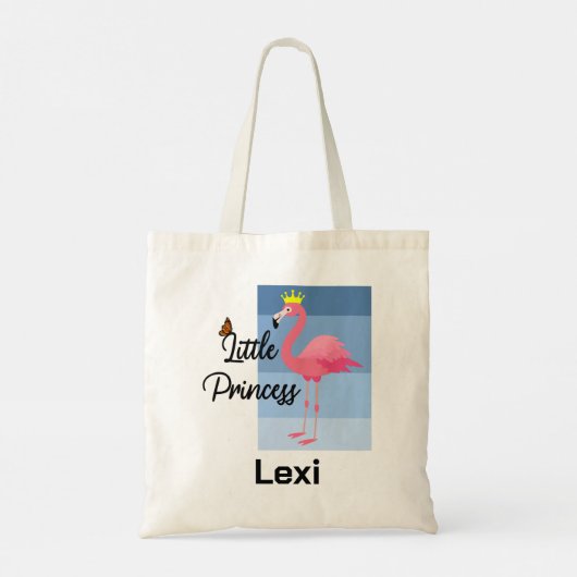 Ontwerp van kleine prinses roze flamingo - Budget- Tote Bag (Achterkant)
