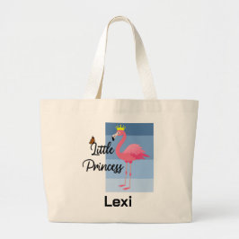 Ontwerp van kleine prinses roze flamingo - Jumbo T Grote Tote Bag