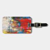 Ontwerp van kleurrijke Abstracte kunstverf voor Sp Bagagelabel (Voorkant horizontaal)