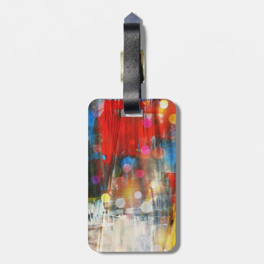 Ontwerp van kleurrijke Abstracte kunstverf voor Sp Bagagelabel (Achterkant verticaal)