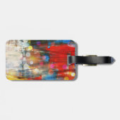Ontwerp van kleurrijke Abstracte kunstverf voor Sp Bagagelabel (Achterkant horizontaal)