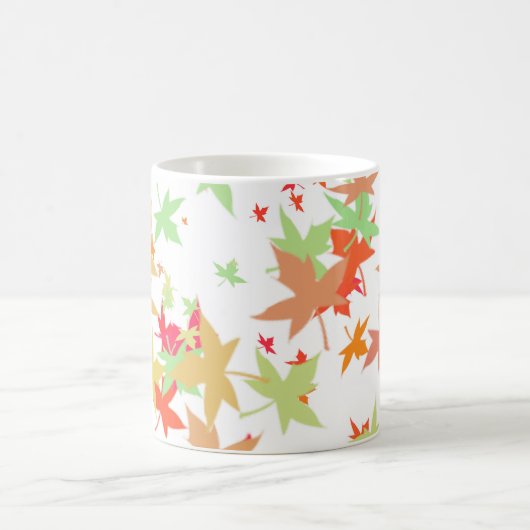 Ontwerp van kleurrijke herfstbladeren koffiemok (Center)