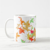 Ontwerp van kleurrijke herfstbladeren koffiemok (Links)