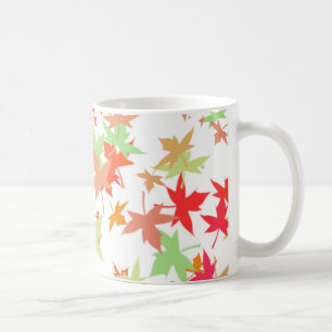 Ontwerp van kleurrijke herfstbladeren koffiemok