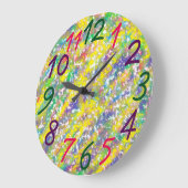 Ontwerp van kleurrijke regenbogen grote klok (Hoek)