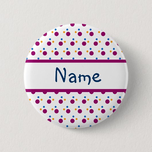 Ontwerp van kleurrijke Stippen Ronde Button 5,7 Cm (Voorkant)