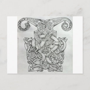ONTWERP VAN KNOTWORK VIKING & OSEBERG BRIEFKAART
